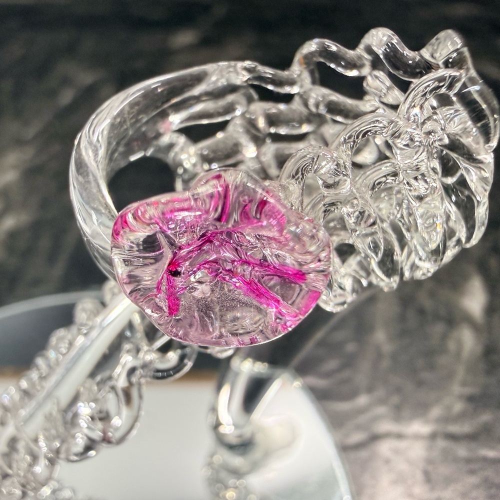 Spun Glass Miniature High Heel Shoe Figurine - Picture 8 of 16